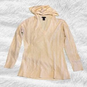 New York & Company, yellow hooded sweater, L